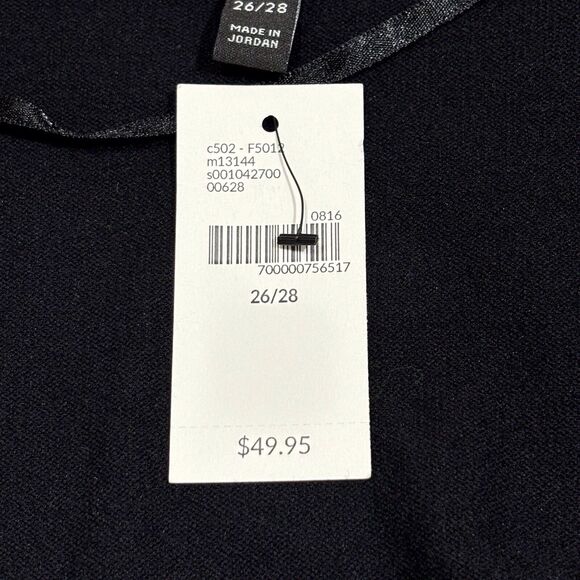 Lane Bryant Deep V Neck Sweater Womens Plus Size 26/28 Black NWT - Picture 4 of 9